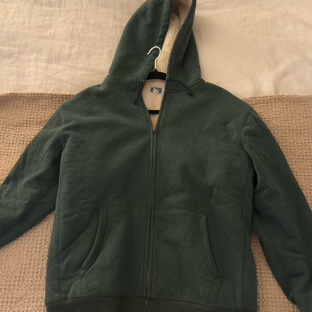J Crew Fleece Sweatshirt L Green